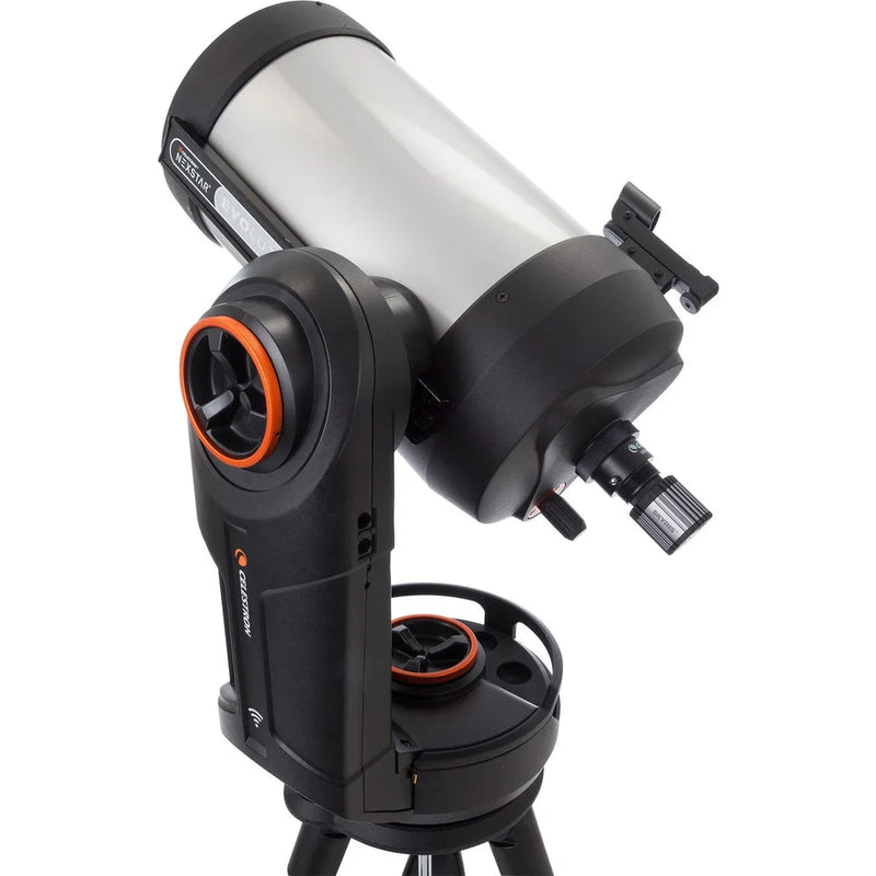 Celestron NexStar Evolution 8-inch Schmidt-Cassegrain telescope with integrated hand control and compact design for astrophotography.