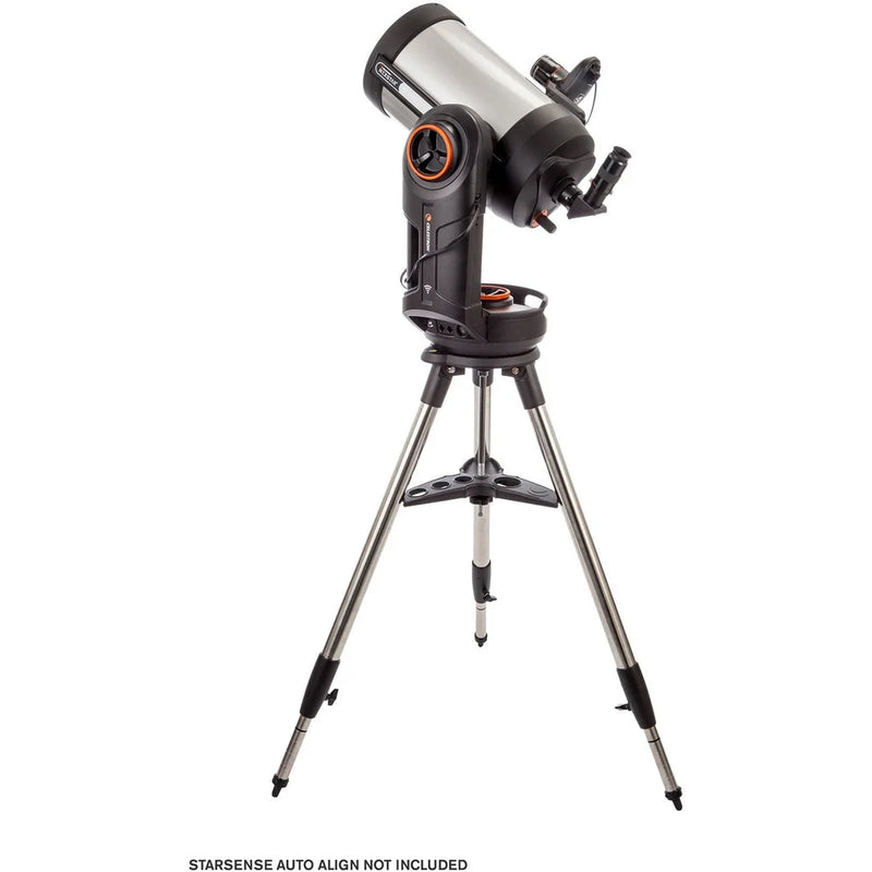 Celestron NexStar Evolution 8" Schmidt-Cassegrain Telescope with motorized mount and optical tube, ready for stargazing.
