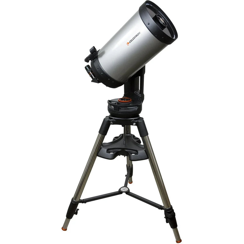 Celestron NexStar Evolution 9.25-inch Schmidt-Cassegrain telescope with computerized mount and eyepiece, ready for stargazing.