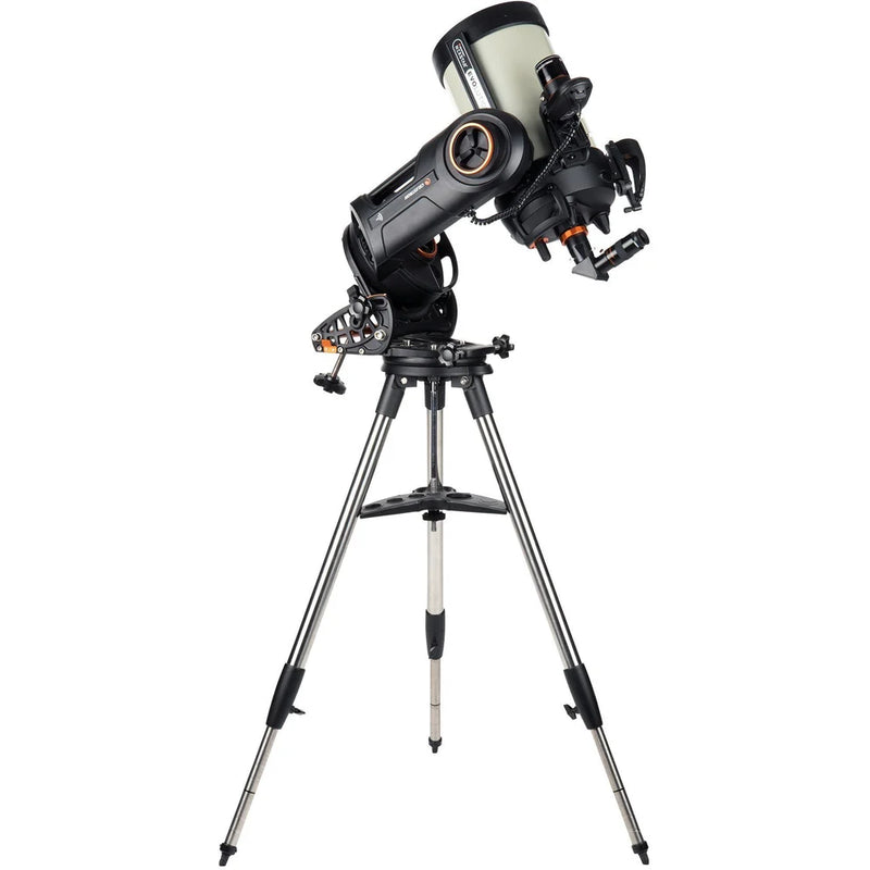 Celestron NexStar Evolution 8" EdgeHD Schmidt-Cassegrain telescope with StarSense technology, mounted on a tripod with control panel