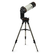 Celestron Origin Mark II Intelligent Home Observatory with Schmidt-Cassegrain telescope setup and control panel.