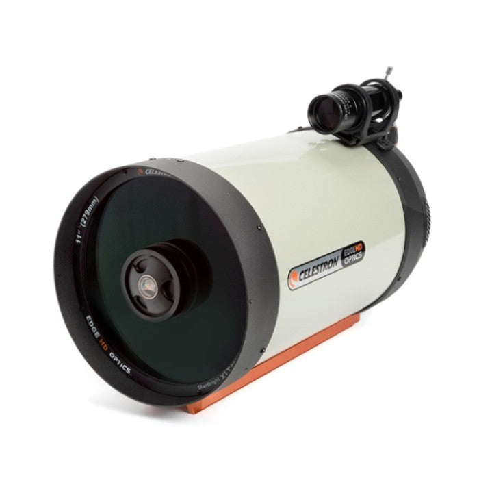 Celestron CGX 1100 EdgeHD Schmidt-Cassegrain telescope with attached mount and optical tube for astrophotography and stargazing.