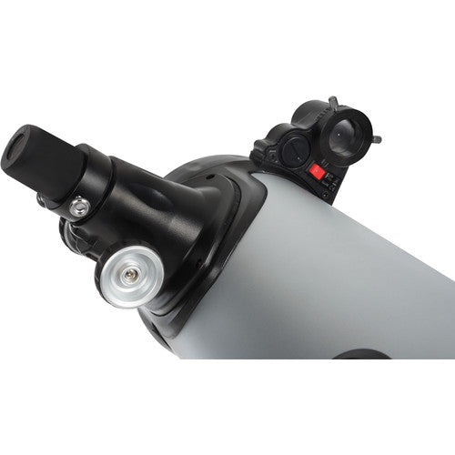 Celestron 114 LCM Newtonian reflector telescope with adjustable mount and optical tube for astronomical observation