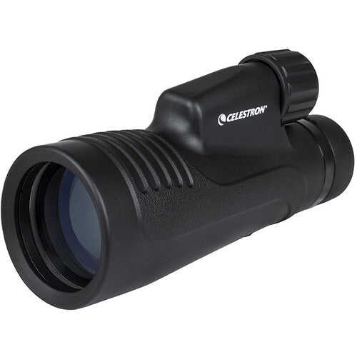 Celestron Outland X 10x50 monocular with smartphone adapter, compact outdoor binoculars for wildlife and nature observation.