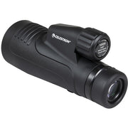 Celestron Outland X 10x50 monocular with smartphone adapter, black compact binoculars for outdoor and wildlife viewing.