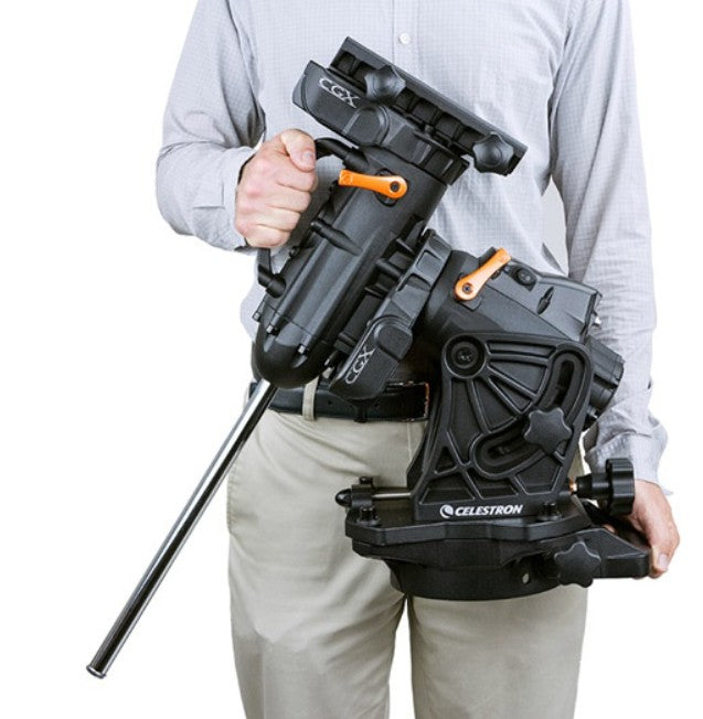 Celestron CGX 1100 EdgeHD Schmidt-Cassegrain telescope with sturdy mount and optical tube for astrophotography and stargazing.