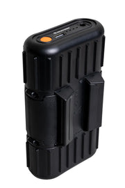 Celestron PowerTank Lithium LT portable power bank with multiple output ports and compact design for electronic device charging.