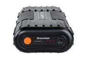 Celestron PowerTank Lithium LT portable power bank with multiple output ports and compact design for electronic device charging.