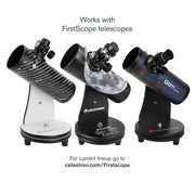 Celestron FirstScope Accessory Kit with eyepieces, filters, and tools for enhancing beginner telescope observations.