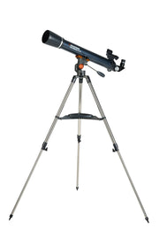 Celestron AstroMaster LT 70AZ refractor telescope with adjustable tripod and optical tube for beginner astronomy observations