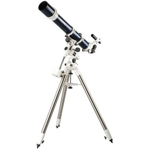 Celestron Omni XLT 102 refractor telescope with optical tubes and mount, ideal for astronomy and celestial observation.