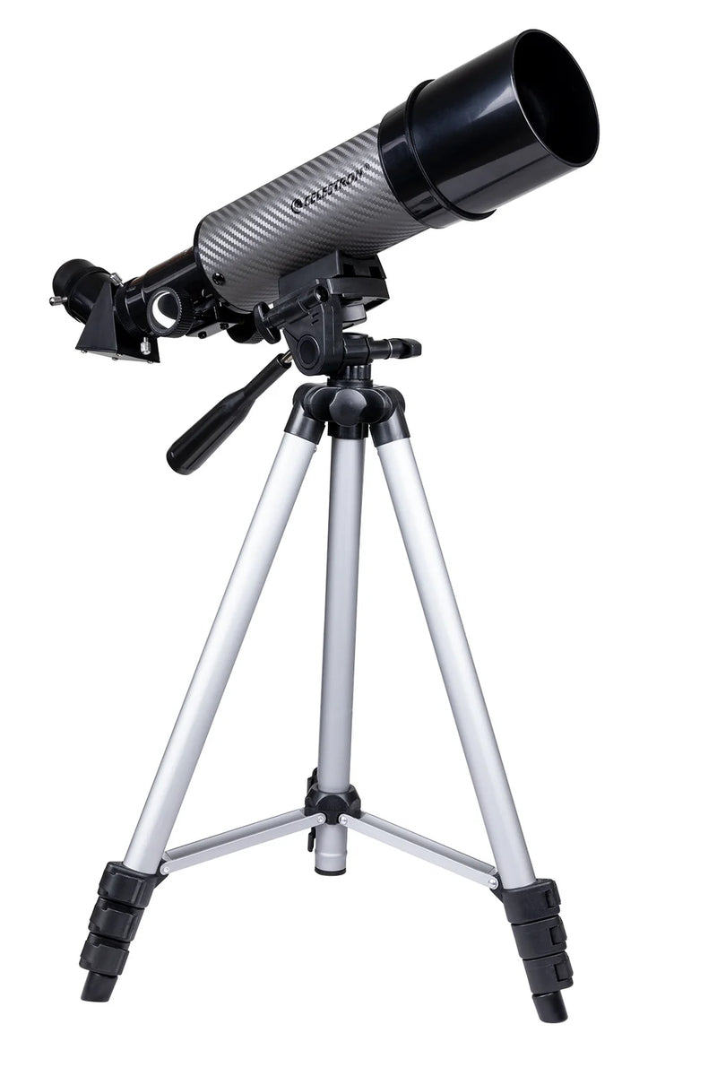 Celestron Travel Scope 60 DX with carrying backpack, compact telescope for travel and outdoor astronomy adventures.