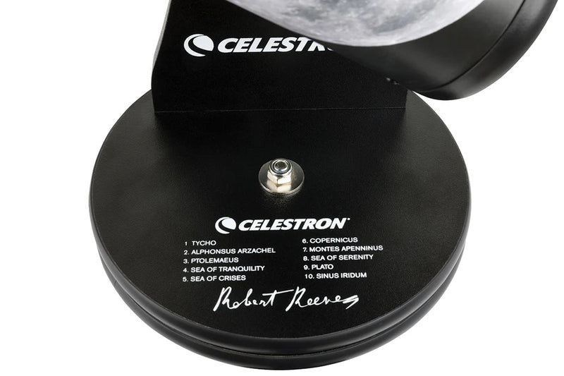 Celestron FirstScope Telescope from the Moon Signature Series, showing the telescope with its optical tube and accessories.