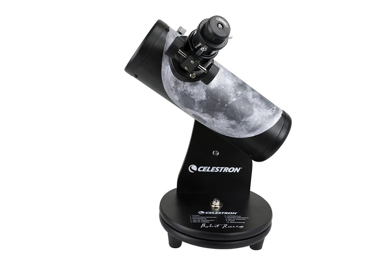 Celestron FirstScope Telescope from the Moon Signature Series, showing the telescope with eyepiece and optical tube for beginners.