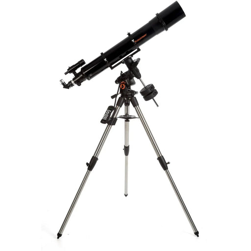 Celestron Advanced VX 6-inch refractor telescope with mount, showing optical tube and tripod setup for astronomy observation.