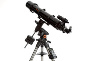 Celestron Advanced VX 6-inch refractor telescope with mount and optical tube, ideal for astronomy and stargazing.