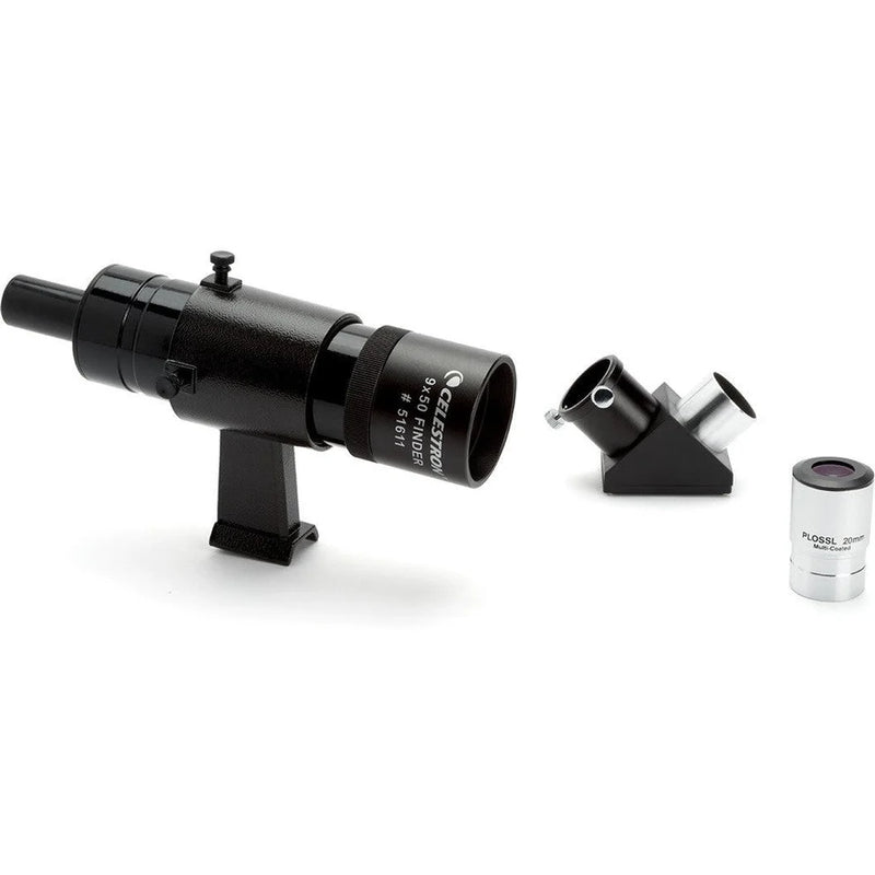 Celestron Advanced VX 6-inch refractor telescope with mount and tripod, detailed view of the optical tube and accessories.