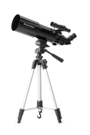 Celestron Travel Scope 80 portable telescope with backpack and smartphone adapter, ideal for stargazing and outdoor astronomy adventures.