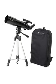 Celestron Travel Scope 80 portable telescope with backpack and smartphone adapter for stargazing and astronomy on the go.