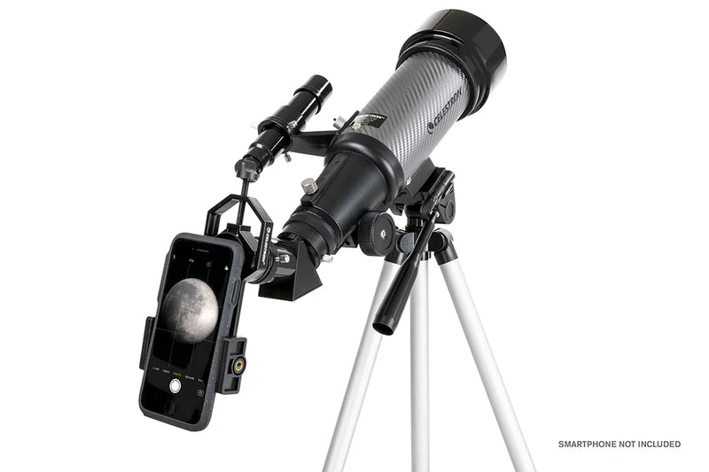 Celestron Travel Scope 70 DX portable telescope with backpack and smartphone adapter for easy outdoor stargazing.