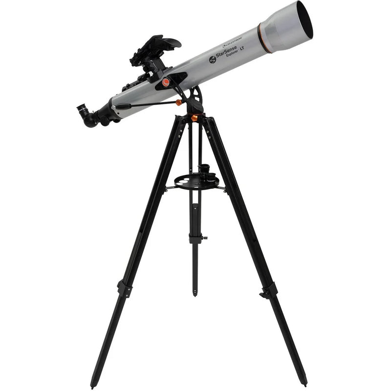 Celestron StarSense Explorer LT 80 refractor telescope with smartphone app integration for stargazing and astronomical viewing.