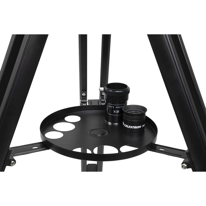 Celestron StarSense Explorer LT 80 refractor telescope with smartphone app, showing the sleek optical tube and mounted accessories.