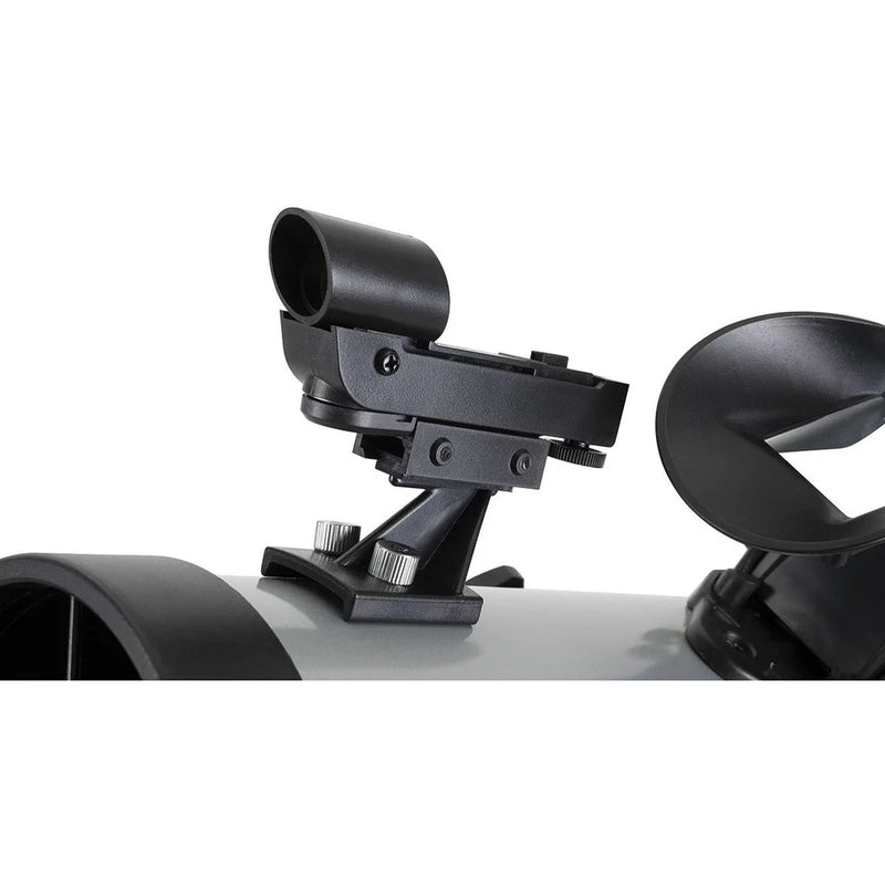 Celestron StarSense Explorer LT 114 reflector telescope with smartphone mount and app-enabled Newtonian design for stargazing.