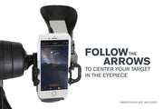 Celestron Starsense Explorer DX 102 refractor telescope with tripod and accessories for astronomy observation.
