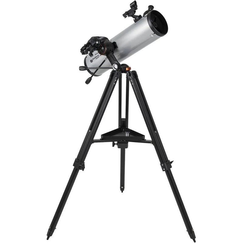 Celestron Starsense Explorer DX 130AZ reflector telescope with smartphone app, Newtonian design for stargazing and astronomy.