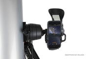 Celestron Starsense Explorer DX 130AZ reflector telescope with smartphone app, Newtonian design, mounted on an adjustable tripod.