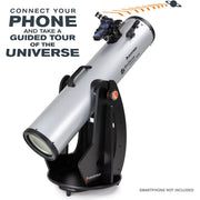 Celestron StarSense Explorer 8-inch Dobsonian telescope with smartphone app for easy stargazing and celestial observation.