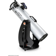 Celestron StarSense Explorer 8-inch Dobsonian telescope with smartphone app, featuring a large optical tube and sturdy mount.