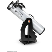 Celestron StarSense Explorer 8-inch Dobsonian telescope with smartphone app, featuring a sturdy mount and optical tube for stargazing.