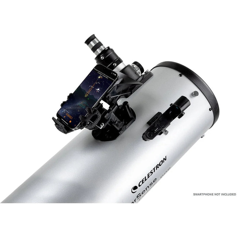 Celestron StarSense Explorer 8-inch Dobsonian telescope with smartphone app for stargazing and celestial observation.