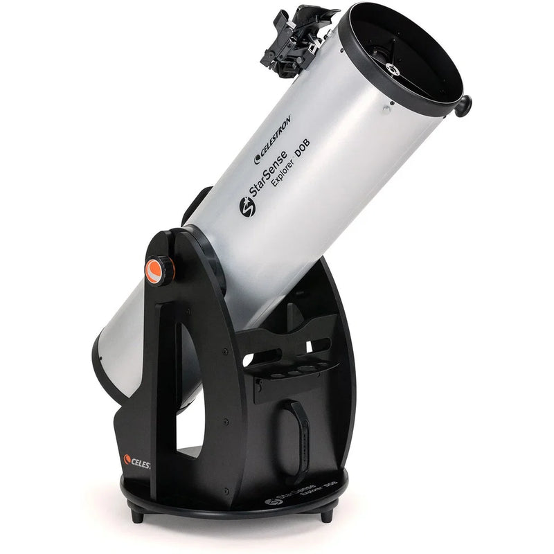 Celestron StarSense Explorer 10-inch Dobsonian telescope with smartphone app for easy stargazing and celestial viewing.