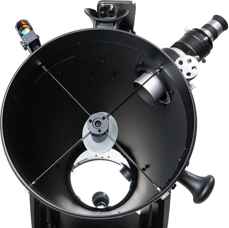 Celestron StarSense Explorer 10-inch Dobsonian telescope with smartphone app, large aperture and manual mount for stargazing.