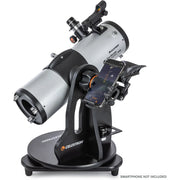 Celestron StarSense Explorer 114mm tabletop Dobsonian telescope with smartphone app, featuring a sturdy mount and optical tube.
