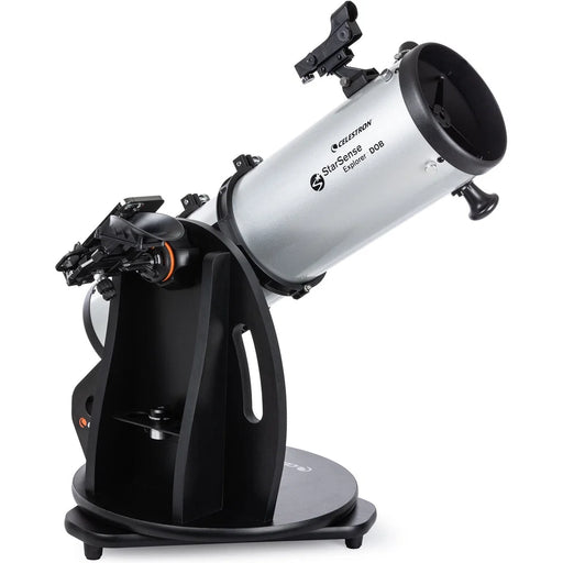 Celestron StarSense Explorer 150mm tabletop Dobsonian telescope with smartphone app for easy stargazing and celestial viewing.