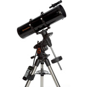 Celestron Advanced VX 6-inch Newtonian reflector telescope with mount and optical tube setup for astronomy observations.
