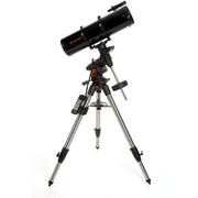 Celestron Advanced VX 6-inch Newtonian reflector telescope with tripod and mounts, designed for stargazing and astronomical observation.