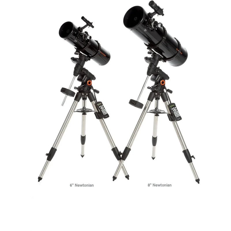 Celestron Advanced VX 6-inch Newtonian reflector telescope with mount and optical tube, suitable for astronomical observation.