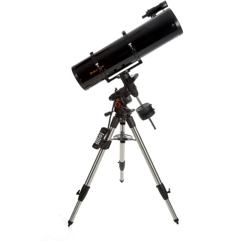 Celestron Advanced VX 8-inch Newtonian reflector telescope with mount and optical tube, ideal for astronomy observation.