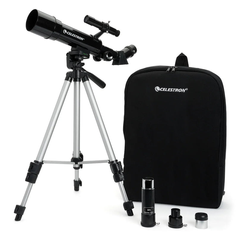 Celestron Travel Scope 50 telescope with backpack, portable outdoor astronomy accessories for stargazing and travel.