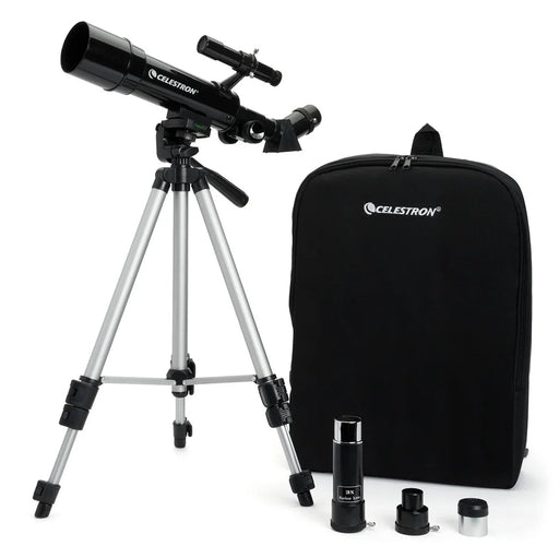 Celestron Travel Scope 50 telescope with backpack, portable outdoor astronomy accessories for stargazing and travel.
