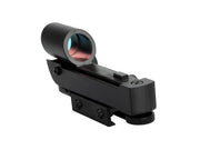 Celestron StarPointer Finderscope mounted on telescope, compact astronomy accessory with adjustable mount and lens for stargazing.
