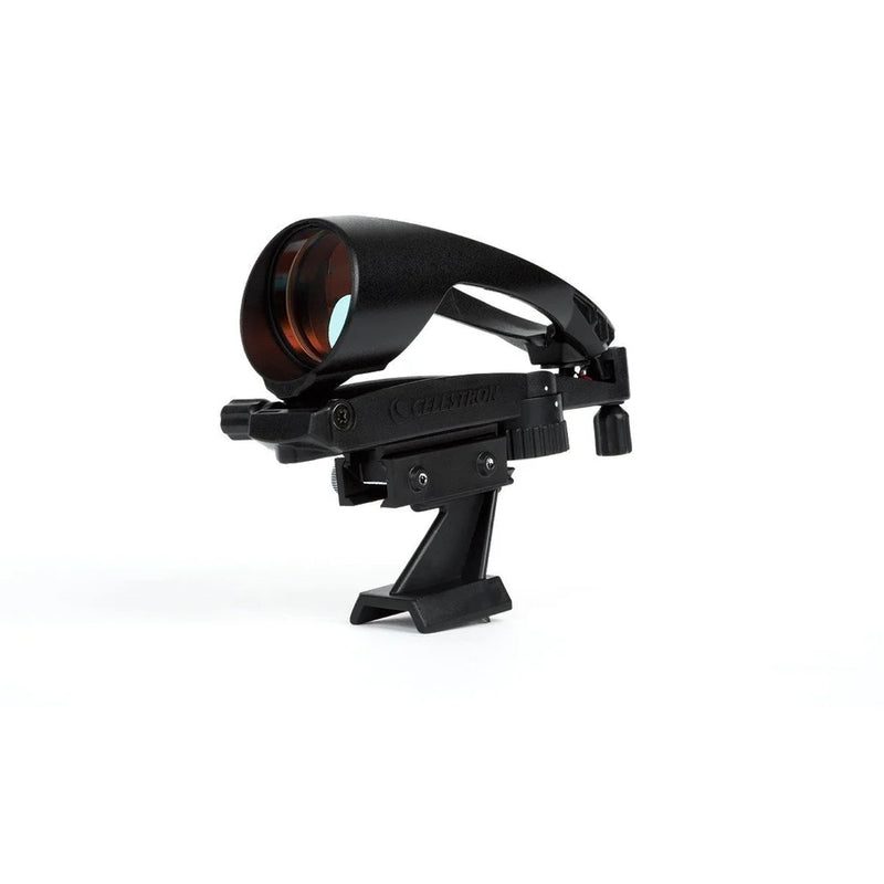 Celestron StarPointer Pro finderscope with adjustable mount and LED reticle for improved star and celestial object locating.