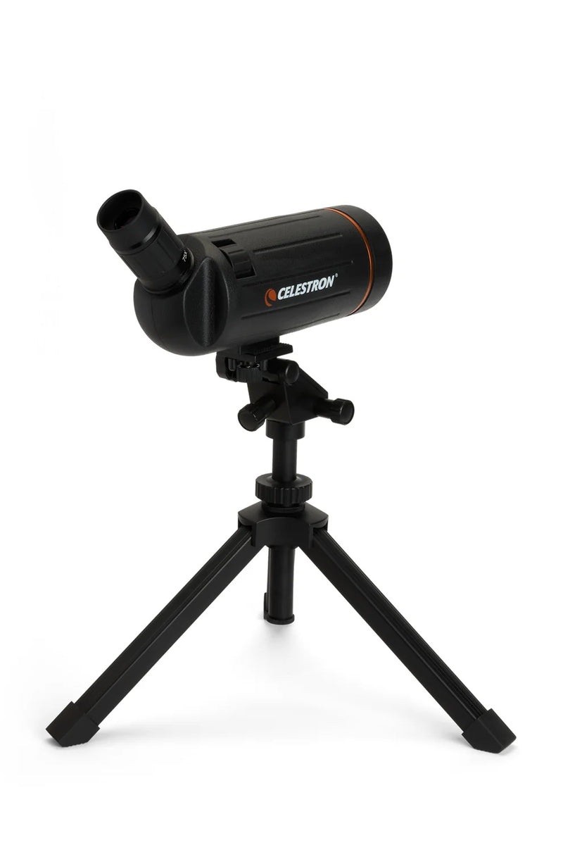 Celestron C70 Mini Maksutov Cassegrain spotting scope with adjustable eyepiece and compact design for outdoor viewing.