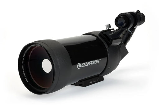 Celestron C90 Maksutov Cassegrain spotting scope with compact design and optical lens for detailed outdoor viewing.