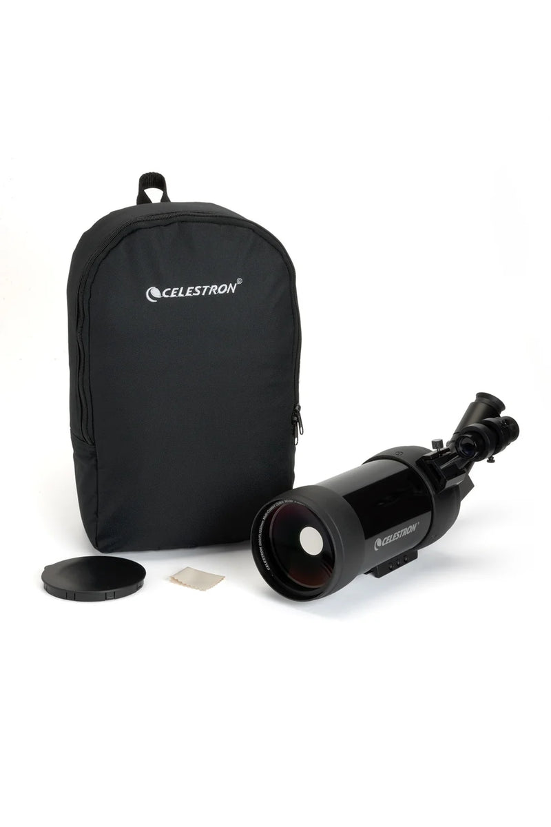 Celestron C90 Maksutov Cassegrain spotting scope with compact design and adjustable eyepiece for detailed outdoor viewing