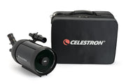 Celestron C5 SCT spotting scope with adjustable eyepiece and tripod mount, designed for detailed outdoor viewing.
